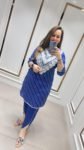DESIGNER 3PIECE SUIT ON PURE DOLA SILK ROYAL BLUE