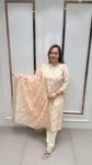 KURTI PANT DUPATTA ON PURE MODEL SILK WITH COTTON LINING