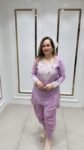 DELICATE LAVENDER CORD SET ON PURE CREPE SILK