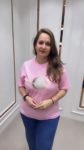 PINK CASUAL T-TOP ON IMPORTED FABRIC