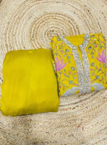 LOVELY JACKET STYLE CHOLI WITH SKIRT ON PURE CHINNON