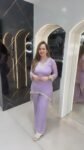 Beautiful Cord-Set in Soft Lavender Shade on Pure Chinnon