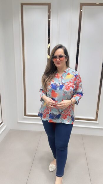 Beautifully Designed Shirt On Pure Crepe