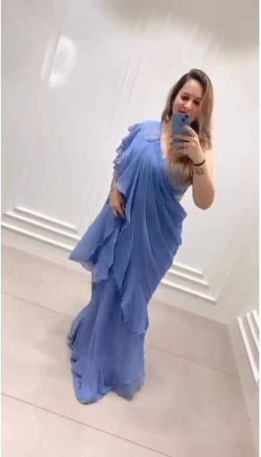 BEAUTIFUL SAREE PATTERN ON PURE GEORGETTE