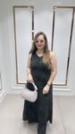 Beautiful Full-Length V-Neck Dress On Imported Fabric