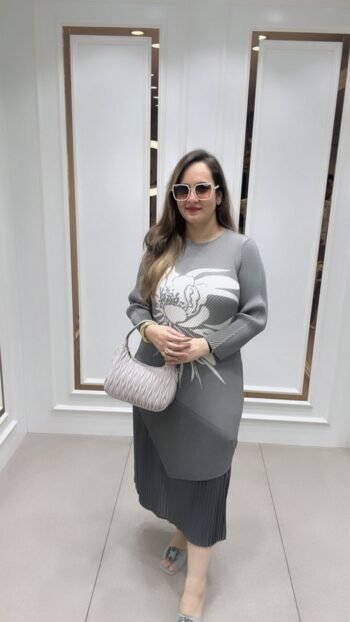 Unique One Piece Looks Like Two Piece In Sophisticated Gray Shade