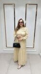 Pretty Maxi Dress In Beautiful Beige Shade