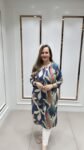 Printed cotton kurti in Deep Navy Blue Shade