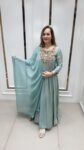 Gorgeous Gown In Stunning Mint Green On Soft Organza