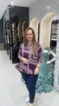 Cotton Top With Geometric Pattern On Rich Purple Shade