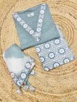 Beautiful Pure Cotton fabric In Soft Blue Shade