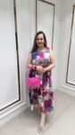 Beautiful Printed Gown In Multi-Colored On Pure Cotton