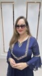 Stylish and elegant navy blue ethnic set