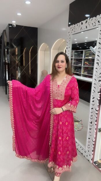 Three piece set in anarkali