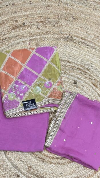 A BEAUTIFUL PURE CREPE SILK FABRIC IN MULTI COLOURS