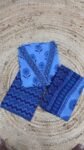 A PURE COTTON UNSTITCHED FABRIC FEATURING A VIBRANT BLUE BASE