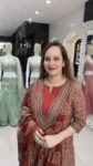 A BEAUTIFUL PURE COTTON ANARKALI STYLE THREE PIECE SET