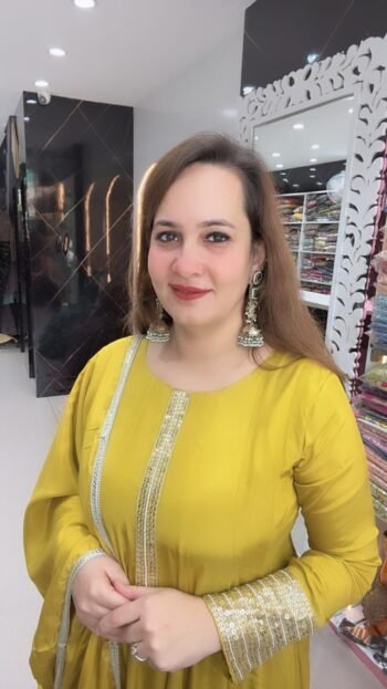 Amara Mustard Mal Silk Gown Set