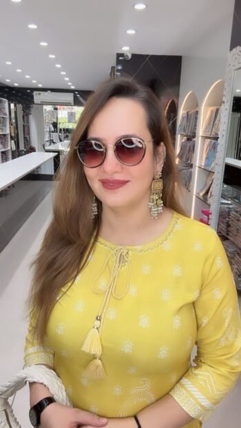 Yellow Digital Print Kurta Set