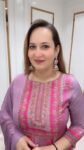 Lavender Ombre Mal Silk Embroidered Kurta Set with Organza Dupatta
