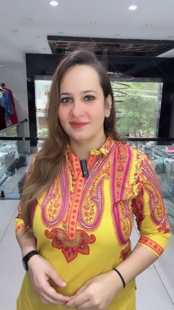 Yellow Printed Cotton Co-ord Set