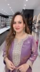 Lavender Fendi Silk Suit Set