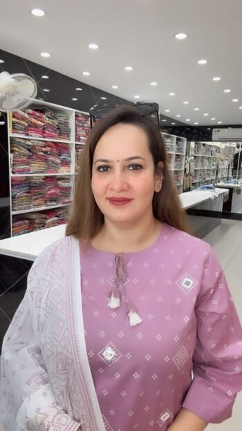Pink Charm Cotton Kurta Set For Women - Richa's Fashion