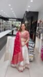 Ivory Rani Pink Dola Silk Heritage Lehenga Set For Women – Richa’s Fashion