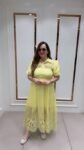 Sunshine Yellow Imported Schiffli Shirt Dress For Women – Richa’s Fashion