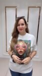 White Imported Oversized T-Shirt For Women with Artistic Print - Richa's Fashion