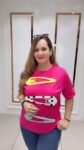 Hot Pink Graphic Imported Pin Design T-Shirt For Women – Richa’s Fashion