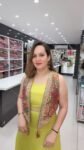 Lime Glow Pure Chinon Silk Gown with Embroidered Jacket – Richa’s Fashion