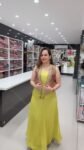Lime Glow Pure Chinon Silk Gown with Embroidered Jacket – Richa’s Fashion