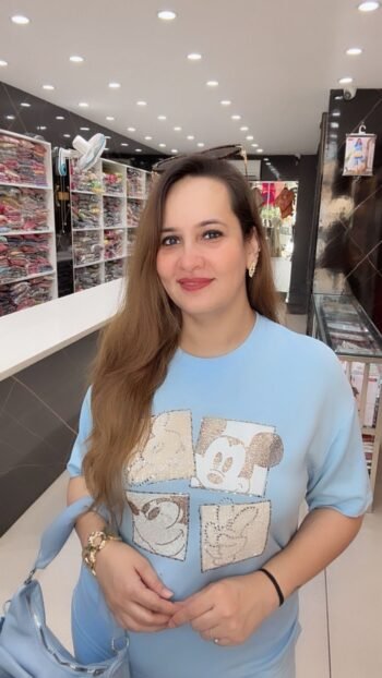 Trendy Sky Blue Cartoon Print Co-Ord Set for Women - Richa's Fashion