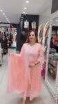 Elegant Peach Pink Chikankari Anarkali Kurta Set with Dupatta – Richa’s Fashion