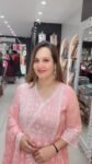 Elegant Peach Pink Chikankari Anarkali Kurta Set with Dupatta – Richa’s Fashion