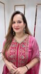 Luxury Hot Pink Embroidered Dhoti Style Suit Set for Women - Richa's Fashion