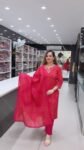 Premium Rani Pink Traditional Printed Bandhani Kurta Set with Coordinated Dupatta – Richa’s Fashion