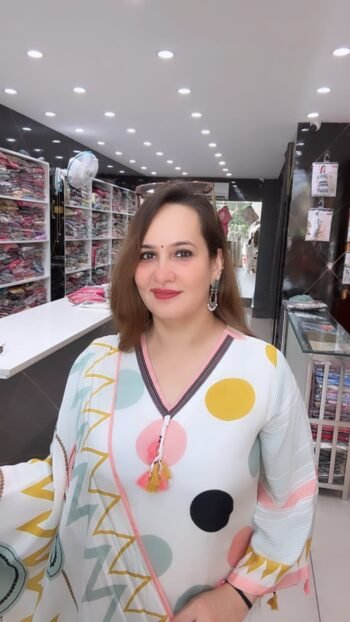 Designer Multicolor Abstract Print Straight Suit Set For Women - Richa's Fashion