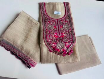Elegance Maroon & Mustard yellow Unstitch Fabric For Women - Richa's Fashion