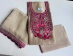 Elegance Maroon & Mustard yellow Unstitch Fabric For Women - Richa's Fashion