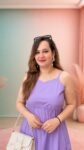 Elegant Lavender Sleeveless Smocked Waist Cotton Midi Dress for Women with Adjustable Shoulder Straps & Side Pocket - Richa's fashion