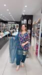 Blue Floral Printed Kurta Set with Dhoti Pants & Dupatta For Women – Richa’s Fashion