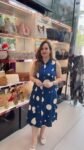 Elegant Navy Blue Polka Dot Sleeveless Shirt Midi Dress for Women – Richa’s Fashion