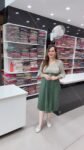 Elegant Sage Green Printed Pleated A-Line Midi Dress with Waist Belt for Women – Richa’s Fashion