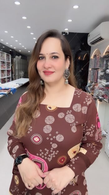 Geometric Printed Top Kurti for Women - Richa's Fashion
