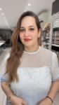 Elegant Sky Blue Embroidered Mesh-Yoke Casual Top for Women - Richa's Fashion
