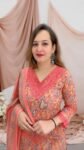 Elegant Coral Peach Paisley Printed Straight Kurta with Matching Palazzo and Traditional Dupatta for Women - Richa's Fashion