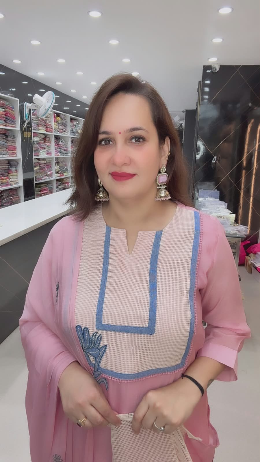 Elegance Pastel Pink Embroidered Straight Kurta Pant & Dupatta Set - Richa's Fashion Elegance Pastel Pink Embroidered Straight Kurta Pant & Dupatta Set - Richa's Fashion